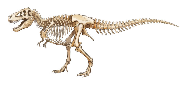 Realistic fossil illustration with rich stone texture, detailed ancient relic and striking natural appearance ／ シズル感のある化石のイラスト、リアルな石の質感と古代の趣を表現した存在感のある化石イラスト