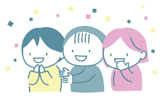 楽しそうに拍手をしている子供たち