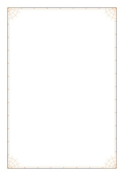 Halloween spiderweb corner border frame black orange spooky party transparent background