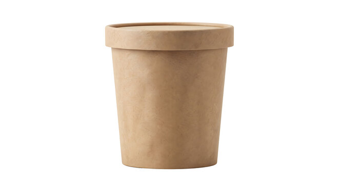 Blank kraft paper ice cream tub container mockup