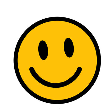 Yellow Smiley Face Emoji Vector Illustration