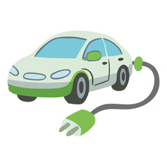 Naklejka premium Electric Car Eco Friendly Vehicle Icon
