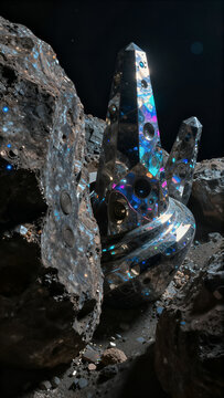 Non-Euclidean Monumentality in Deep Space Void