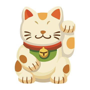 Maneki Neko Lucky Cat Japanese Figurine