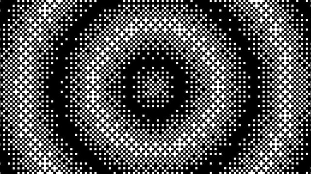 Bitmap grunge gradient texture. Black and white pixelated dither pattern