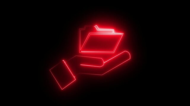 A file manager icon typically shows a folder or stacked documents, symbolizing organization and file management. Often designed with a 4k video.