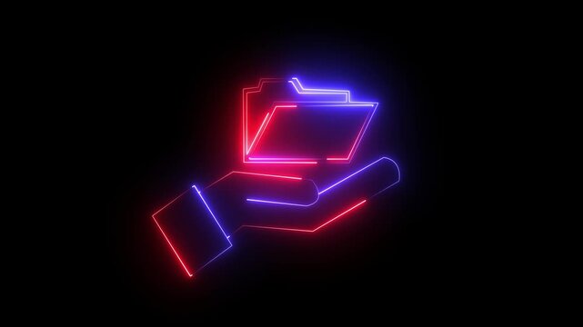 A file manager icon typically shows a folder or stacked documents, symbolizing organization and file management. Often designed with a 4k video.