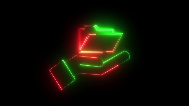 A file manager icon typically shows a folder or stacked documents, symbolizing organization and file management. Often designed with a 4k video.