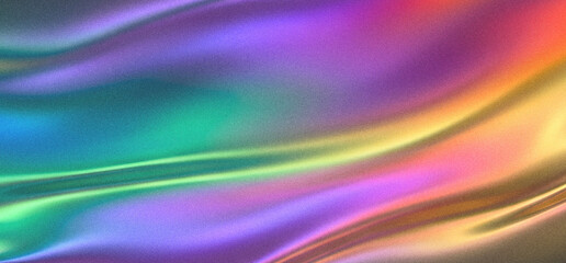 Abstract colorful iridescent blurred noise chameleon metallic wave background illustration © Avartde