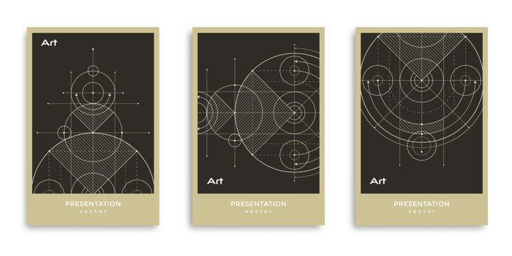 Geometric circles. Technological drawing . Abstract poster template. Engineering technologies. Vector illustration.