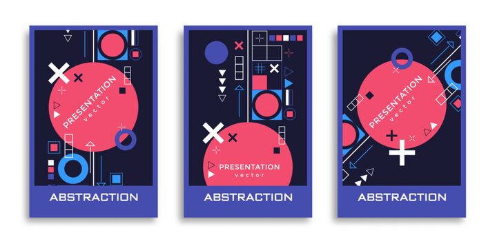 Abstract poster template. Background of geometric shapes. Modern Covers Design. Vector illustration.