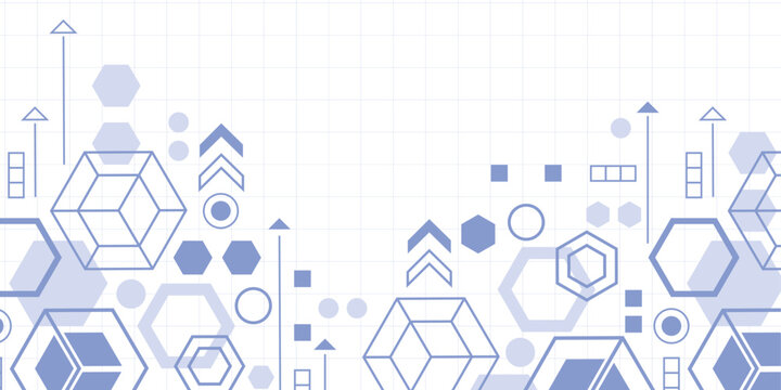 Technological background. Futuristic digital technology banner. Abstract background of hexagons. Vector illustration.