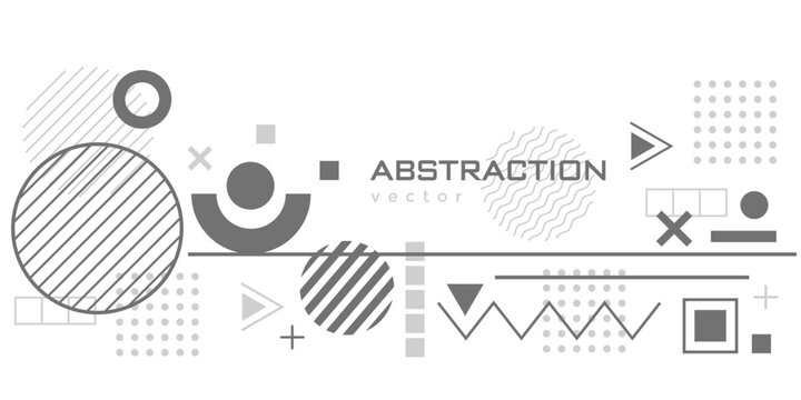 Background of geometric shapes. Technology background. Abstract banner for design. Vector illustration .
