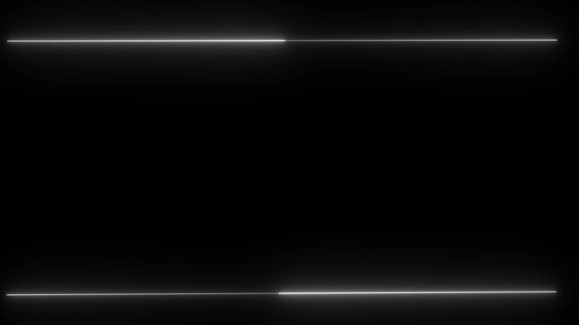 Glowing blue neon rectangular border animation loop for digital background and motion graphic concept