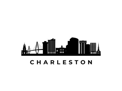 Vector Charleston skyline. Travel Charleston famous landmarks. Business and tourism concept for presentation, banner, web site.