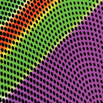 Colorful polka dot pop art halftone pattern. Abstract pixel art.
