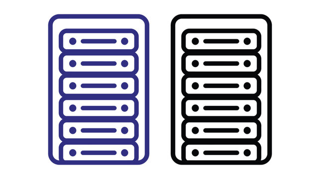 Server icon vector hardware data rack equipment storage
