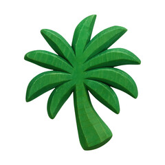 Obraz premium PNG Vibrant tropical palm tree illustration.