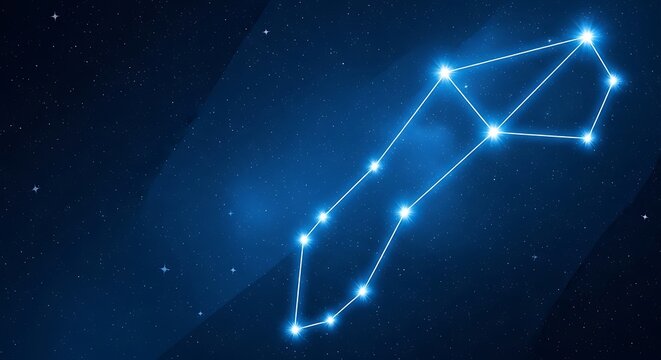 The constellation pattern of ursa major in the night sky