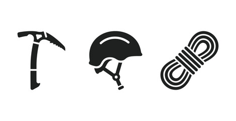 Mountaineering Equipment Icon Set © Arus LMH