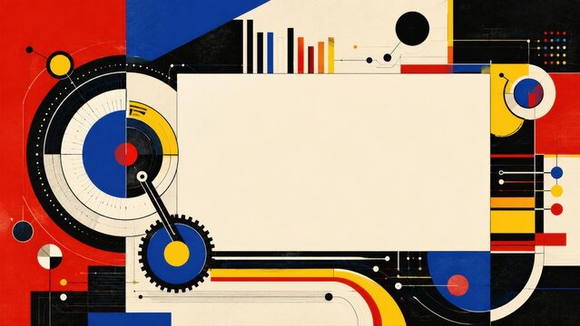 Geometric Composition with Copy Space and Retro Elements
