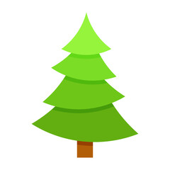Fototapeta premium Christmas Tree Illustration. New Year Festive Colorful element. Winter Vector Xmas Decoration for banner, greeting card, invitation, etc.