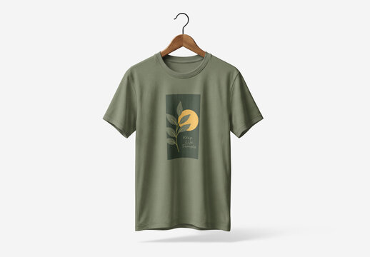 Oversized Olive Green Baggy T-Shirt Design Layout