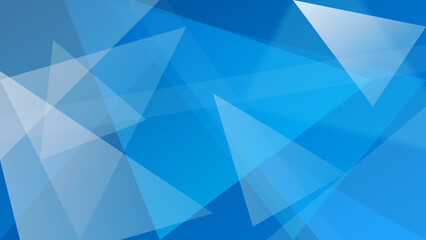 Obraz premium Abstract blue geometric background with overlapping triangles and light effects. Vector illustration. Set abstract, set design, vector.