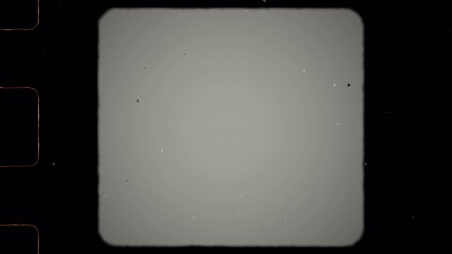 Super 8mm Film Frame Scan with sprocket hole, Super 8 film frame texture. For a retro vintage effect. Old film effect. 4k video