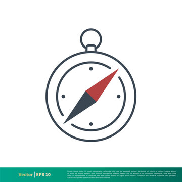 Compass Icon Vector Logo Template Illustration Design EPS 10.