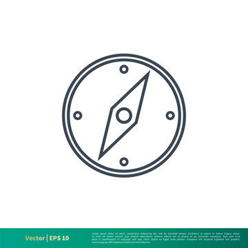 Compass Icon Vector Logo Template Illustration Design EPS 10.