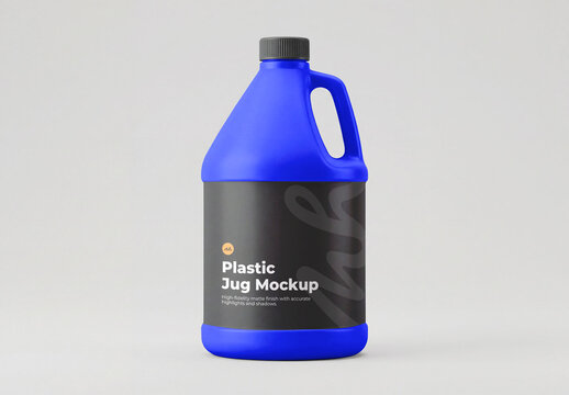 Plastic Gallon Jug Bottle Mockup