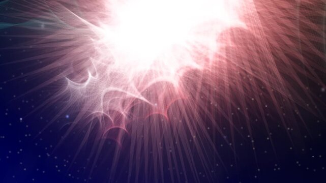 A mesmerizing video clip showcases a complex, swirling light source that appears to be part of a cosmic event