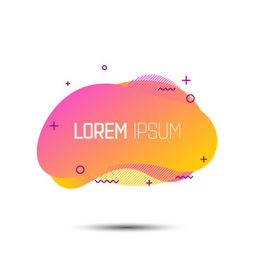 Modern abstract geometric liquid banner flat illustration design EPS 10