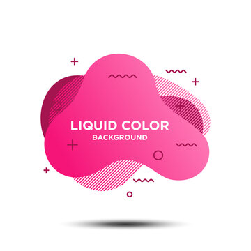 Modern pink color abstract geometric liquid banner flat illustration design EPS 10
