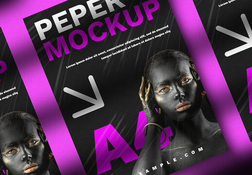 A4 Paper Mockup Template