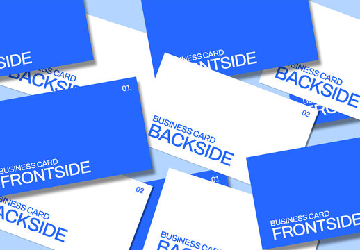 Multiple Business Card Mockup Design