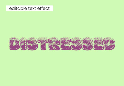 Vintage Distressed Editable Text Effect
