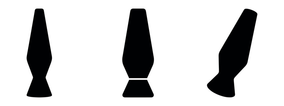 Lava Lamp Silhouette Icons