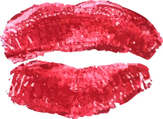 Fototapeta premium Lipstick Mark Imprint