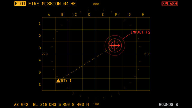 HUD frame. Futuristic game target borders, sci-fi empty banners for text, menu technology interface. Vector lock target. Military target grid plotting overlay on black with coordinate map, impact