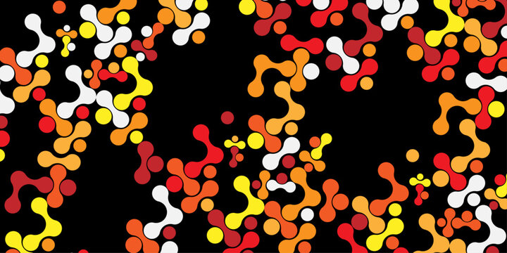 Abstract background color metaballs. Metaballs Seamless Pattern geometric wallpaper vector design.