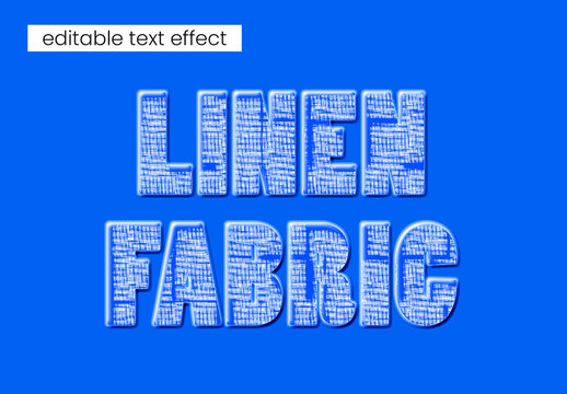 Linen Fabric Editable Text Effect with Woven Textile Typography