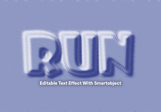 Retro Halftone Motion Text Effect Template