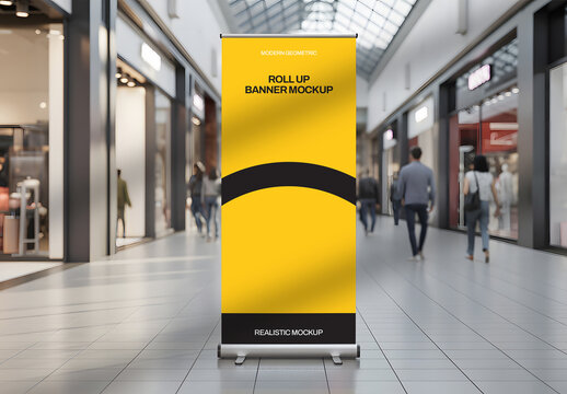 Roll Up Banner Mockup Design