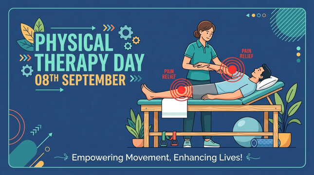 World Physical Therapy Day Illustration for September 8th Awareness