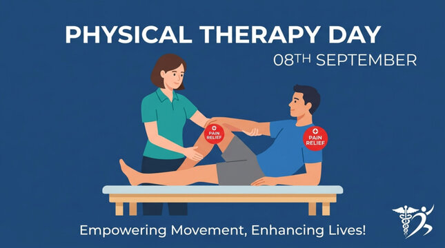World Physical Therapy Day WPTD Vector Illustration September 8