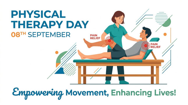 World Physical Therapy Day Vector Banner for Healthcare Awareness