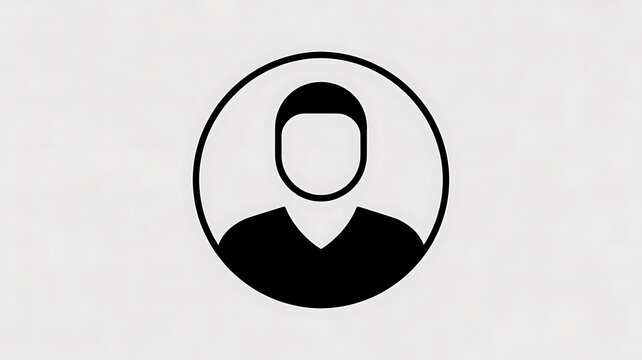 Simple user profile icon for web interface