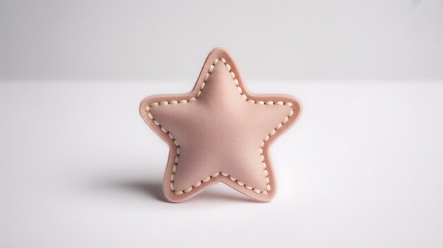 Pink leather star shape decoration
